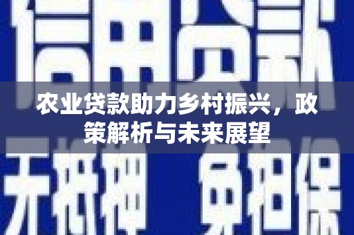 石柱农业贷款助力乡村振兴，政策解析与未来展望