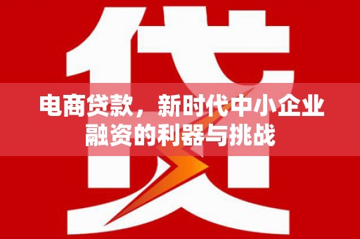 石柱电商贷款，新时代中小企业融资的利器与挑战