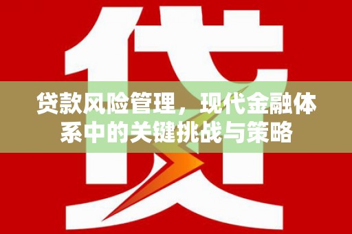 石柱贷款风险管理，现代金融体系中的关键挑战与策略