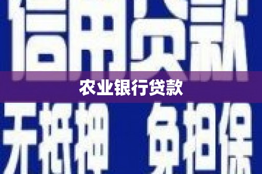 石柱农业银行贷款