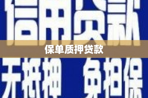 石柱保单质押贷款